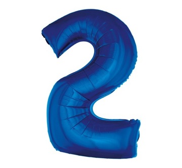 Balon foliowy cyfra 2 niebieska 92 cm HEL