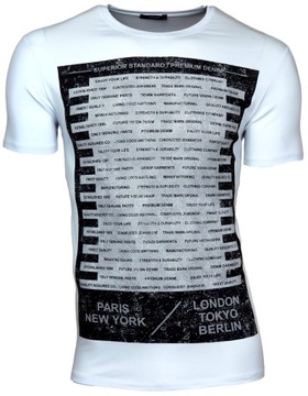 KOSZULKA MĘSKA T-SHIRT PREMIUM DENIM _ T145_r. M