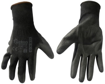 RĘKAWICE ROBOCZE OCHRONNE POLIURETANOWE ROZMIAR 8