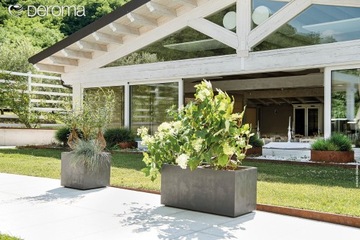 Большой прямоугольный цветочный горшок 79см Deroma Cassetta Millennium АНТРАЦИТ