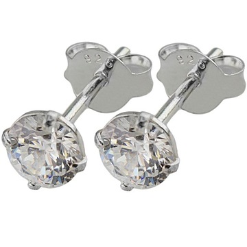 Versil kolczyki cyrkonie 5,0 mm srebro pr. 0,925