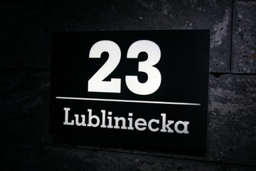Numer domu czujnik zmierzchu dibond grafit/srebrny
