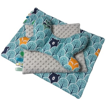 КОМПЛЕКТ 3В1 ДЛЯ КОЛЯСКИ, МИНКИ, ОДЕЯЛО-БАБОЧКА, ПОДУШКА