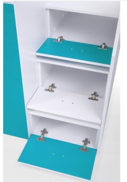 Односпальная кровать на антресоли с комодом TOLEDO 3