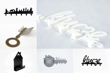 Вешалка для ключей, место для письма, 2 крючка