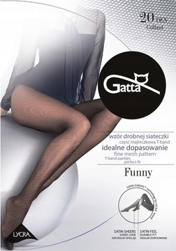 GATTA kabaretki rajstopy FUNNY 01 siateczka - 3 M