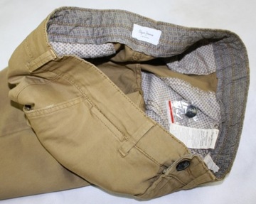 Pepe Jeans - spodnie męskie PM210564C342 Chino beżowe oryginalne - W36/L32