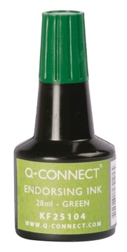 Tusz do pieczątek stempli Q-CONNECT 28ML ZIELONY