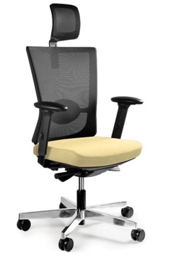 Fotel biurowy FORTE Beż ergonomia tkanina/siatka