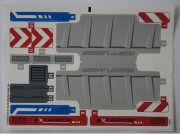 4You LEGO Technic 42023 NAKLEJKA MASZYNY BUDOWLANE