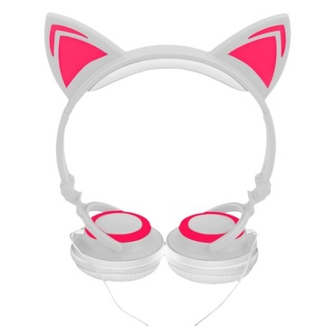 СКЛАДНЫЕ НАУШНИКИ CAT EAR СО СВЕТОДИОДНОЙ ПОДСВЕТКОЙ