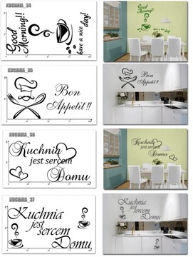 NAKLEJKA na ścianę do KUCHNI naklejki ścienne KAWA filiżanka coffee tea