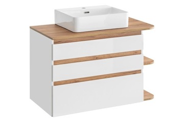 SZAFKA ŁAZIENKOWA 90 CM Z UMYWALKĄ PLATINUM