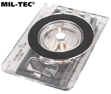 Kompas Mapowy Mil-Tec Expedition Płytkowy Lusterko Linijka Przeźroczysty