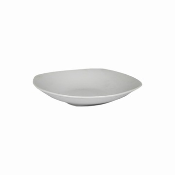 TALERZ GŁĘBOKI DO ZUPY BIAŁY KWADRATOWY 23 CM