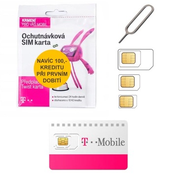 Чешская сим-карта T-mobile БЕЗ РЕГИСТРАЦИИ + Бесплатно