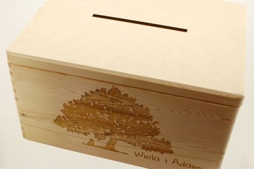 Коробка-конверт - большая, деревянная, с гравировкой.