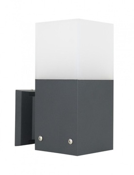 Lampa elewacyjna KINKIET ogrodowy CUBE MAX Popiel - nowoczesne oświetlenie