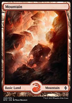 Mountain (v1) FULL ART ZENDIKAR - Magic