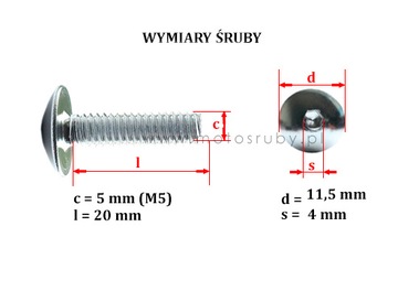 НАБОР СЕРЕБРЯНЫХ ГАЙОК M5 x 20, комплект 6