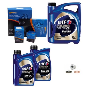 FILTRY x 4 + olej ELF FULL-TECH 5w30 7L RENAULT Espace 4 IV 2.0dCi