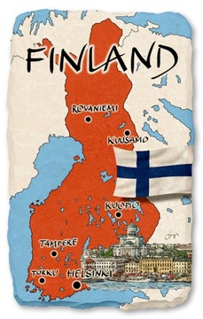 FINLANDIA FINLAND MAPKA magnes lodówkę kamień 549