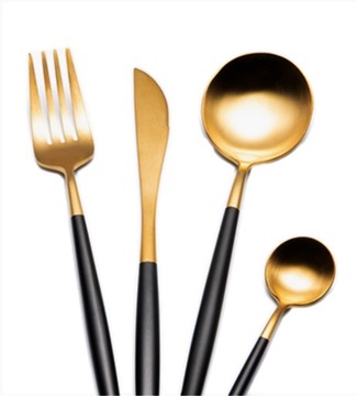 Zestaw sztućców SZTUĆCE 4 El. KOMPLET GOLD WADA