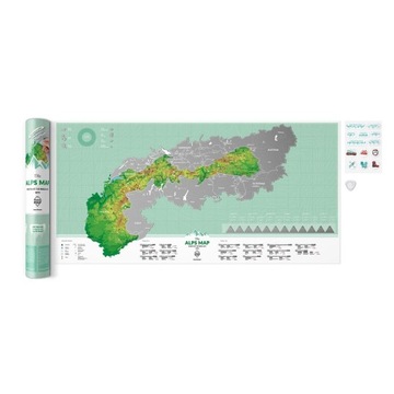 СКРАТЧАТАЯ КАРТА АЛЬП КАРТА АЛЬП КАРТА ГОР ПОДАРОК ​​ПУТЕШЕСТВЕННИКУ