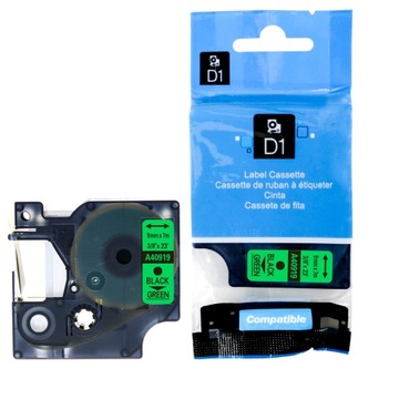 TAŚMA DO D1 DYMO 40919 9mm 7 m ZIELONA S0720740