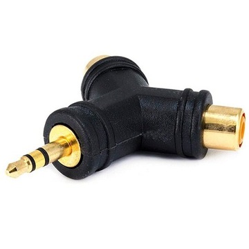 ADAPTER JACK STEREO NA 2 x RCA - CHINCH - ZŁOTY !