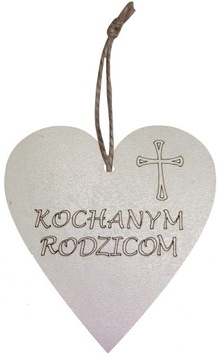 Zawieszka SERCE Kochanym Rodzicom ZNICZE CMENTARZ