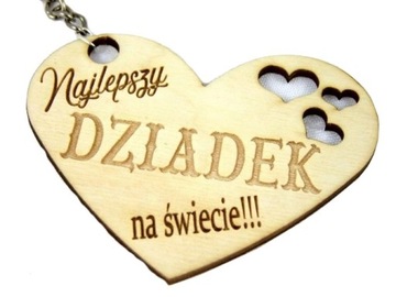 BRELOK zawieszka BABCIA dziadek SERCE