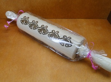 ДЕРЕВЯННЫЙ ВАЛИК ДЛЯ НАНЕСЕНИЯ УЗОРА РОЖДЕСТВЕНСКИХ КОЛОКОЛЬЧИКОВ