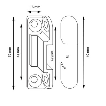 Внешнее давление центральное шарнир белого крышки RAL9016