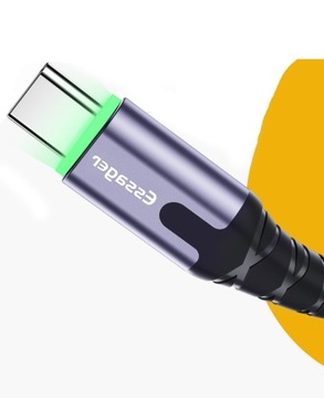 ESSAGER 3A TYPE-C USB-C QC 3.0 USB-кабель 1 м со светодиодом