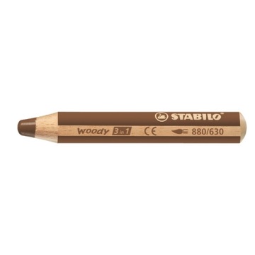 Kredka ołówkowa Stabilo Woody 3w1 brązowa 630