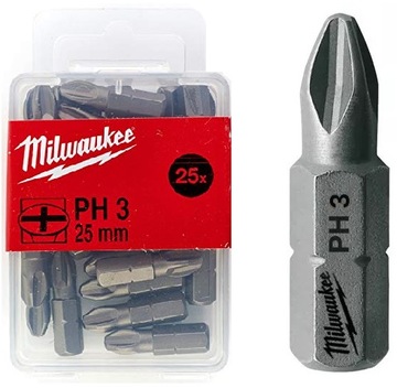 MILWAUKEE BIT KOŃCÓWKA DŁUGA ŻYWOTNOŚĆ PH3 25mm
