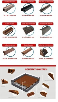 Композитная террасная доска Winfloor, SATIN PATTERN, 1 метр