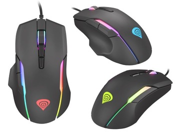 Myszka gamingowa Genesis Xenon 220 LED RGB cichy klik 6400dpi