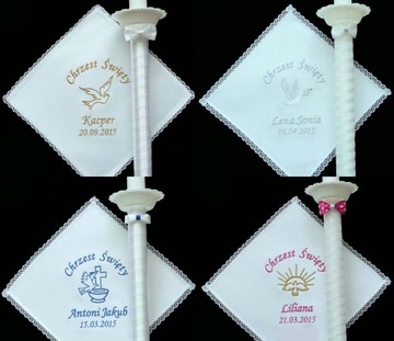 Комплект ПРИЧАСАНИЕ для ДЕВУШКИ - платок + свеча