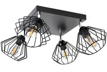 Lampa sufitowa 4 loft z regulacją led edison E27