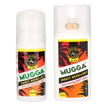 MUGGA STRONG SPRAY 50% MUGGA ROLL-ON 50% KOMARY