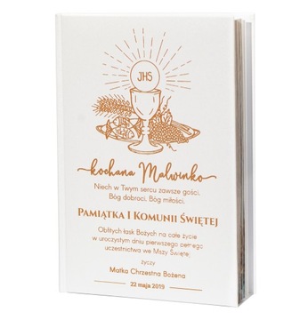 Pamiątka pierwszej komunii świętej biblia G22