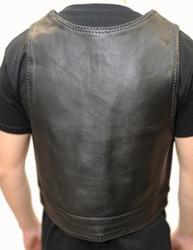 КОЖАНЫЙ ЖИЛЕТ BAD COMPANY, размер 2XL