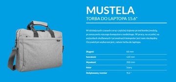 Прочная сумка Natec Mustela для ноутбука 15,6 дюйма + ремень.