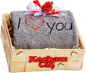 PIĘKNY Prezent na WALENTYNKI dla Niego Ręcznik