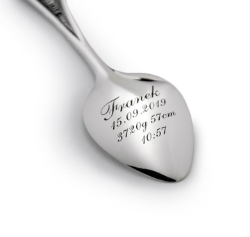 подарок на крещение серебряной ложкой на годик ГРАВИРОВКА