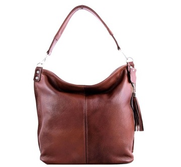 КОРИЧНЕВО-КРАСНАЯ КОЖАНАЯ СУМКА