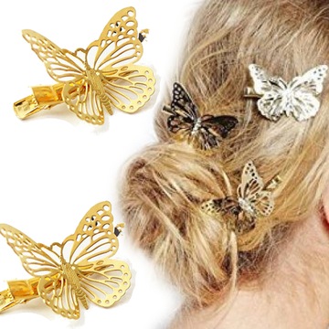 SPINKA DO WŁOSÓW złota wsuwka ażurowa MOTYL BOHO