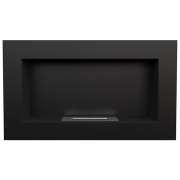 WISZĄCY BIOKOMINEK GOLF 648X374 DO SALONU CZARNY MATOWY PRAWDZIWY OGIEŃ